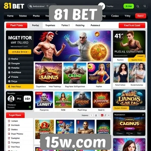 Interface do usuário do 81 BET é intuitiva e moderna